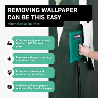 Wallpaper steamer 2000W - 4.5L with 3.5m hose