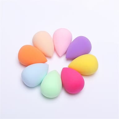 2 kpl Makeup Sponge Blender Teardrop Beauty Egg Cleansing Puff Skin Care - Keltainen