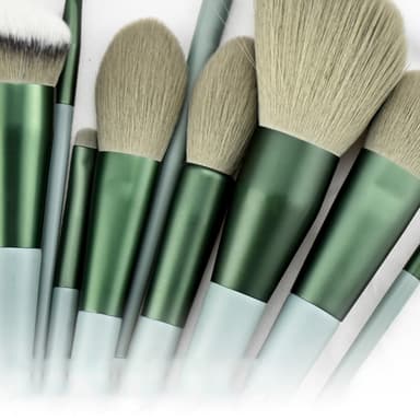13 kpl Meikkisivellinsetti Kosmeettiset siveltimet Soft Fiber Foundation Contour -