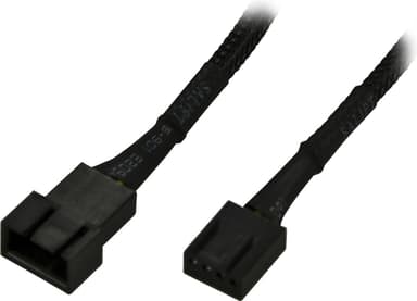 AKASA jatkokaapeli 4-pin tuulettimelle, 0,3m, musta