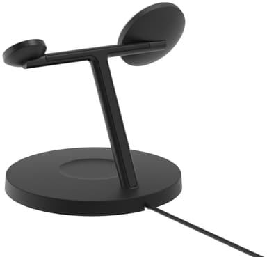 Belkin BoostCharge Pro 3-in-1 Qi2 langaton latausteline (musta)