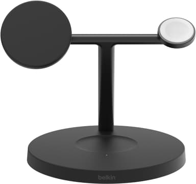 Belkin BoostCharge Pro 3-in-1 Qi2 langaton latausteline (musta)