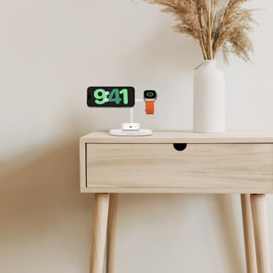 Belkin BoostCharge Pro 3-in-1 Qi2 langaton latausteline (valkoinen)