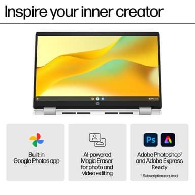 HP Chromebook x360 14 N100/4/128/IPS 14” kannettava