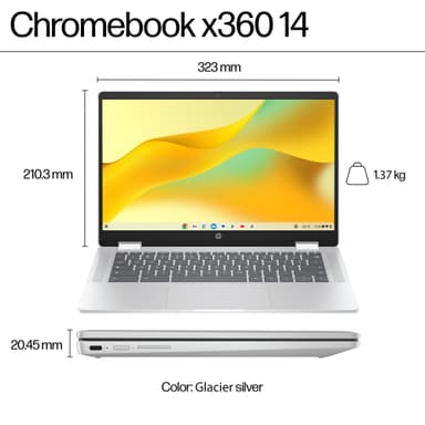 HP Chromebook x360 14 N100/4/128/IPS 14” kannettava