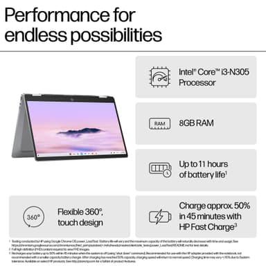 HP Chromebook x360 14 i3-N305/8/128/IPS 14” kannettava