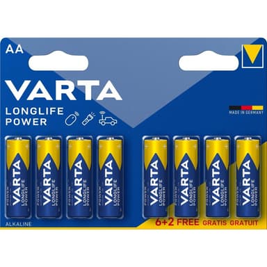 Varta Alkaliparisto AA 1.5 V High Energy 8-Monipakkaus
