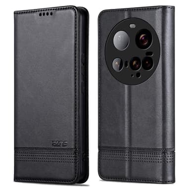 SKALO Xiaomi 15 Ultra 5G AZNS PU-Nahka Lompakkokotelo - Musta