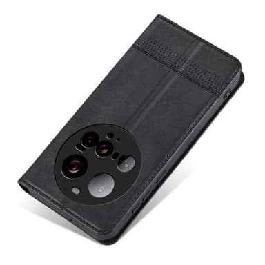 SKALO Xiaomi 15 Ultra 5G AZNS PU-Nahka Lompakkokotelo - Musta