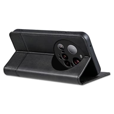 SKALO Xiaomi 15 Ultra 5G AZNS PU-Nahka Lompakkokotelo - Musta
