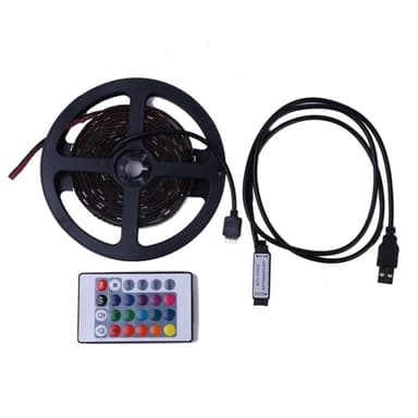 LED-nauhat, 2 metriä, RGB, kaukosäädin, USB