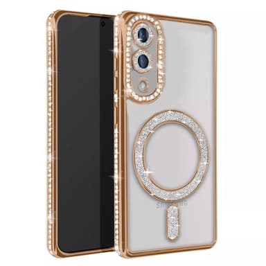 Diamond bling MagSafe kuori Samsung Galaxy S25 Edge - Gold