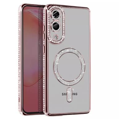 Diamond bling MagSafe kuori Samsung Galaxy S25 Edge - Pink