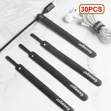 30 kpl Data Cable Organizer Johdon viimeistely Wrap Tie Wire Kaapelin hallinta