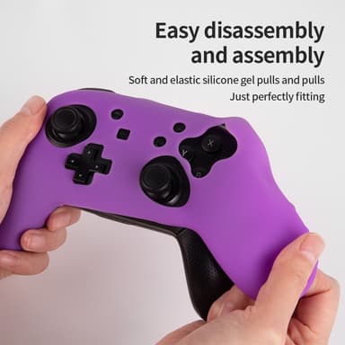 Yhteensopiva Nintendo Switch Pro -ohjainkotelon silikonikotelon kanssa - violetti