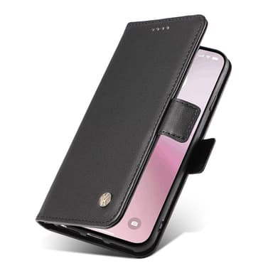 YIKATU YK-003 nahkainen lompakkokotelo iPhone 16e -puhelimelle – Musta