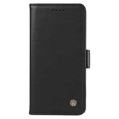 YIKATU YK-003 nahkainen lompakkokotelo iPhone 16e -puhelimelle – Musta