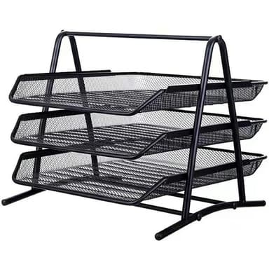 3 Layers Organizer Pöytäalusta Paperilajittelija Asiakirjatelineen teline
