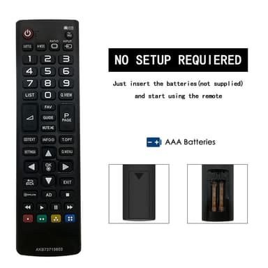 Television kaukosäädin Korvaa AKB73715603 LG TV:lle