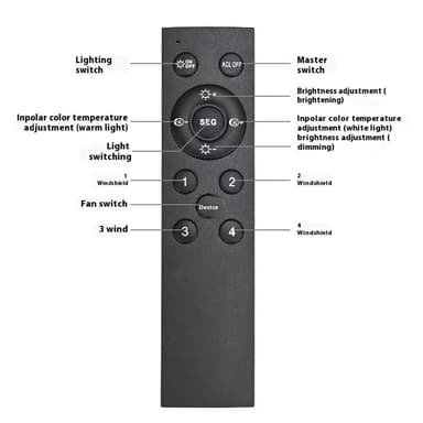 Kattotuuletin E27 Fan Kattovalo kaukosäätimellä APP Control 3 Speed ​​Himmennettävä