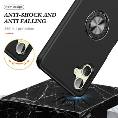 Samsung Galaxy A06 4G Hybridkotelo Käännettävällä Rengaspidikkeellä
