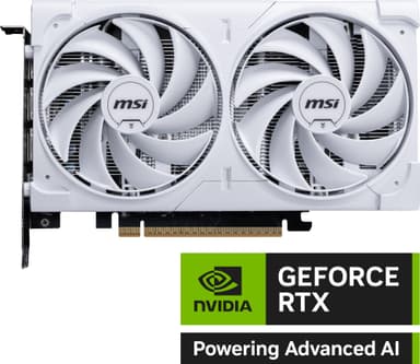 MSI Nvidia GeForce RTX 5060 VENTUS 2X OC 8 GB näytönohjain (valkoinen)