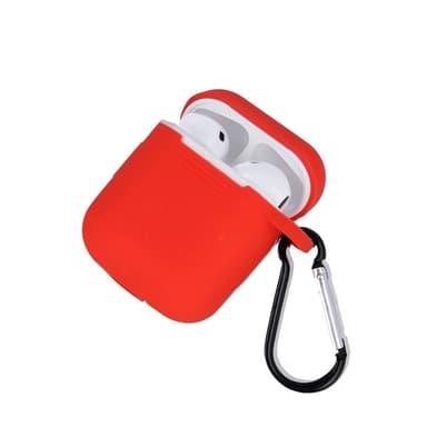 Airpods Suojakotelo koukulla, punainen