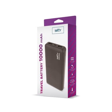 Setty Powerbank 10000 mAh Musta