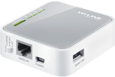 TP-LINK, kannettava langaton 3G-reititin, 802.11n, 150Mbps, USB, RJ45