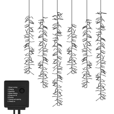 LED-valoverho 8 valotilaa 1m 480 lämmin valkoinen - Gigantti
