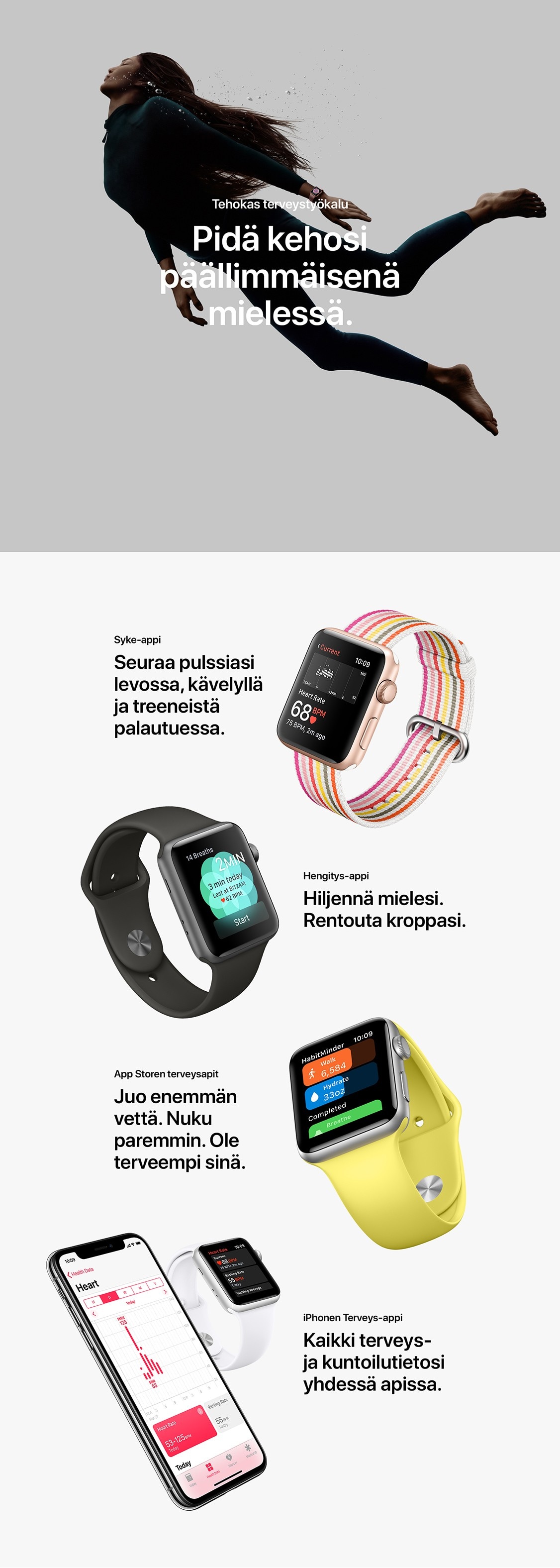 Apple Watch on tehokas terveystyökalu