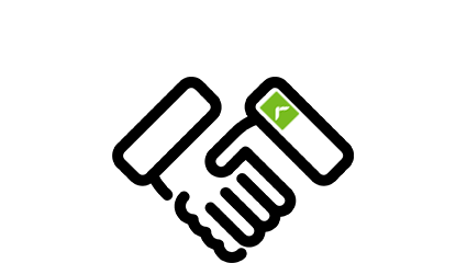 Key Account Manager -mustavalkoikoni