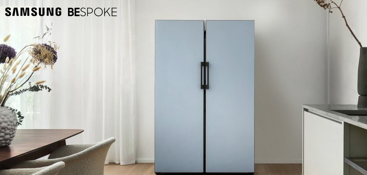 MDA - Samsung Bespoke - Harmaa jääkaappi modernissa keittiössä
