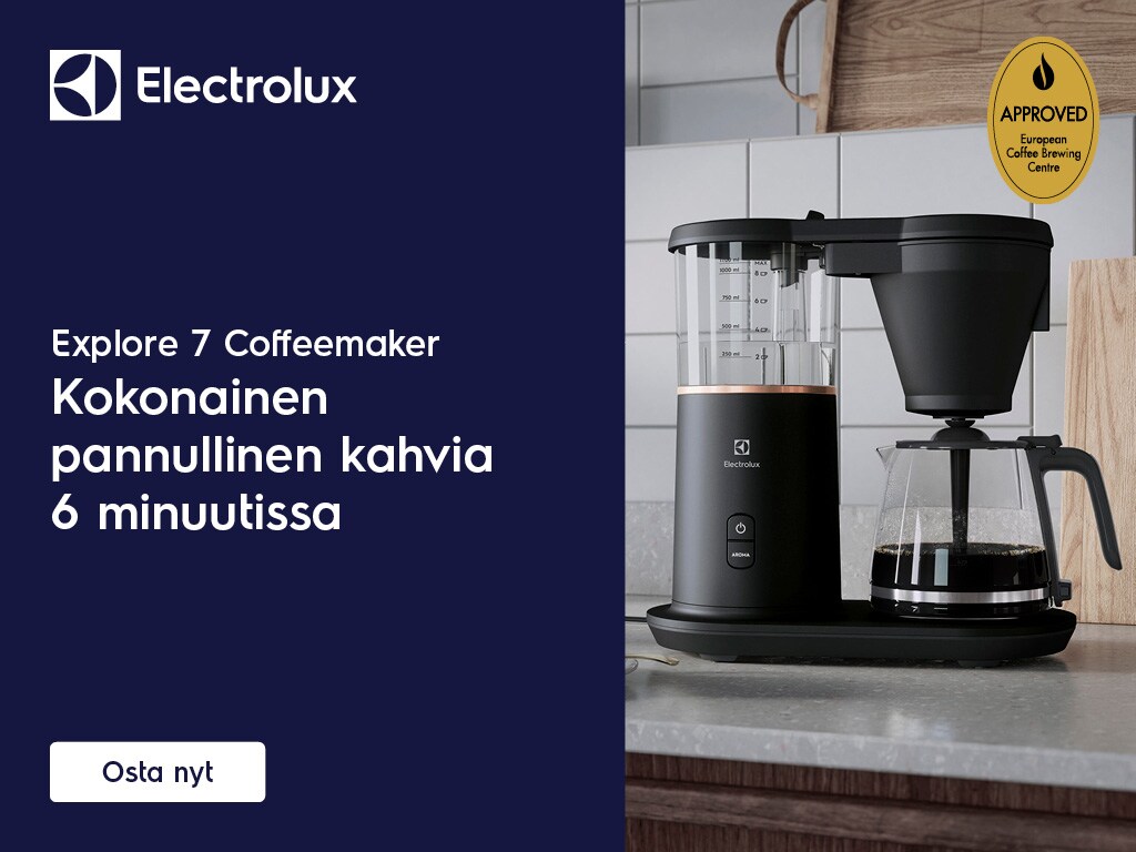 Electrolux Explore 7 Coffeemaker - kokonainen pannullinen kahvia 6 minuutissa