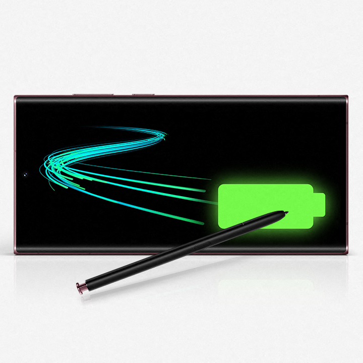 Galaxy S22 Ultra ja akkulogo