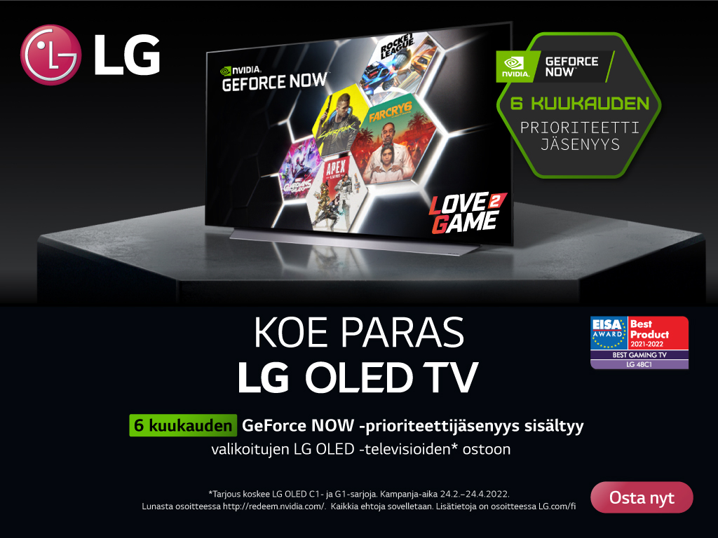 LG OLED TV and NVidia GeForce Now