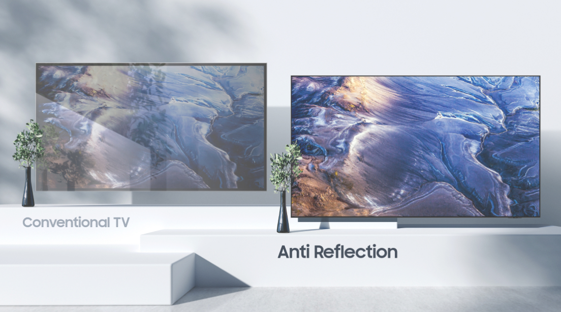 Samsung-television heijastuksenesto vertailussa tavallisen television kanssa