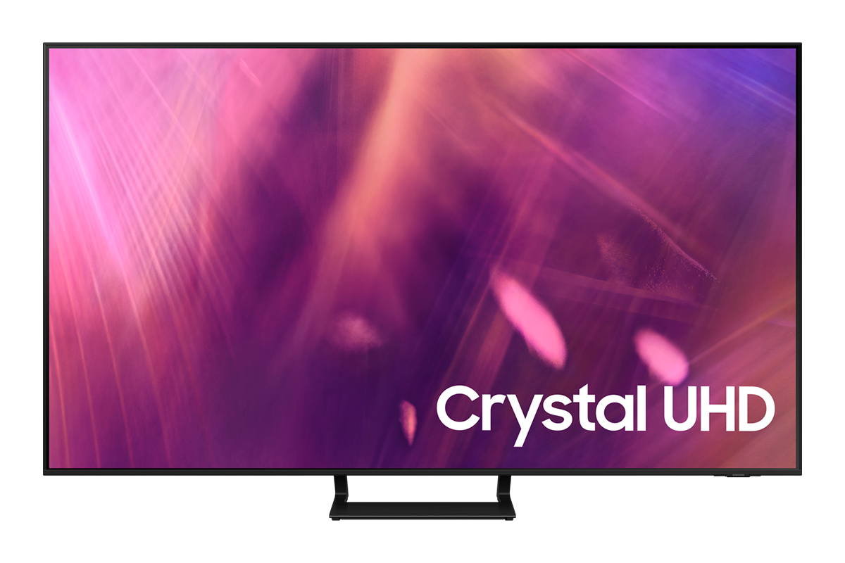 Samsung-TV-AU9075 jalustalla