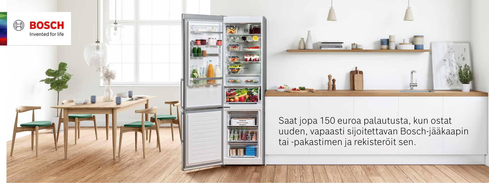MDA - Kylmälaitteet - Yläbanneri Boschin kampanjasta