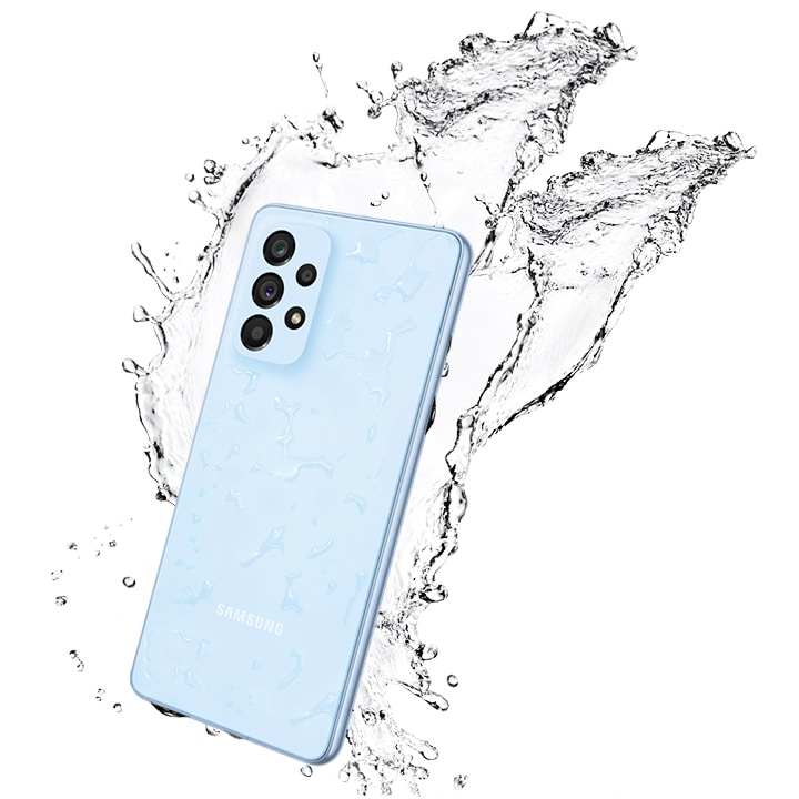 Samsung Galaxy A53 ja vesiroiskeita