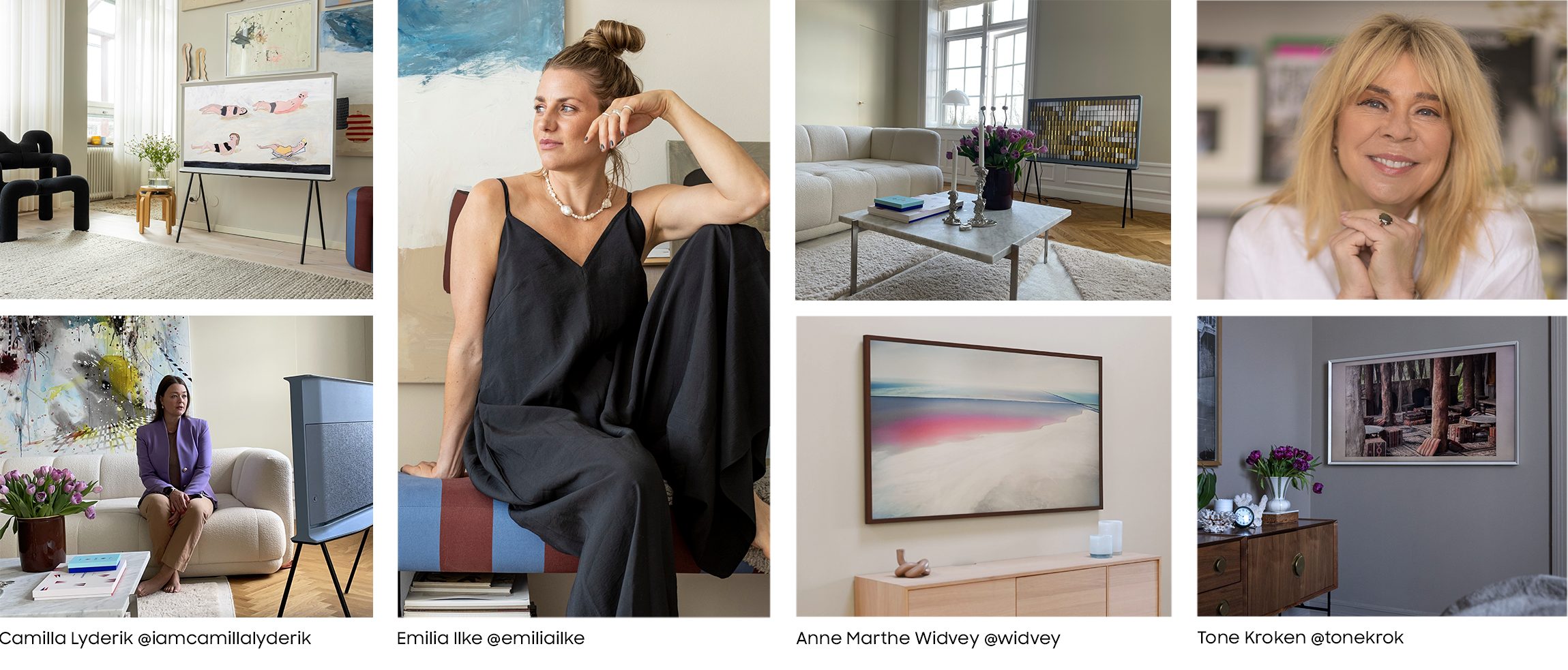 Kuvia influencer-vaikuttajista sekä Samsung-televisioista