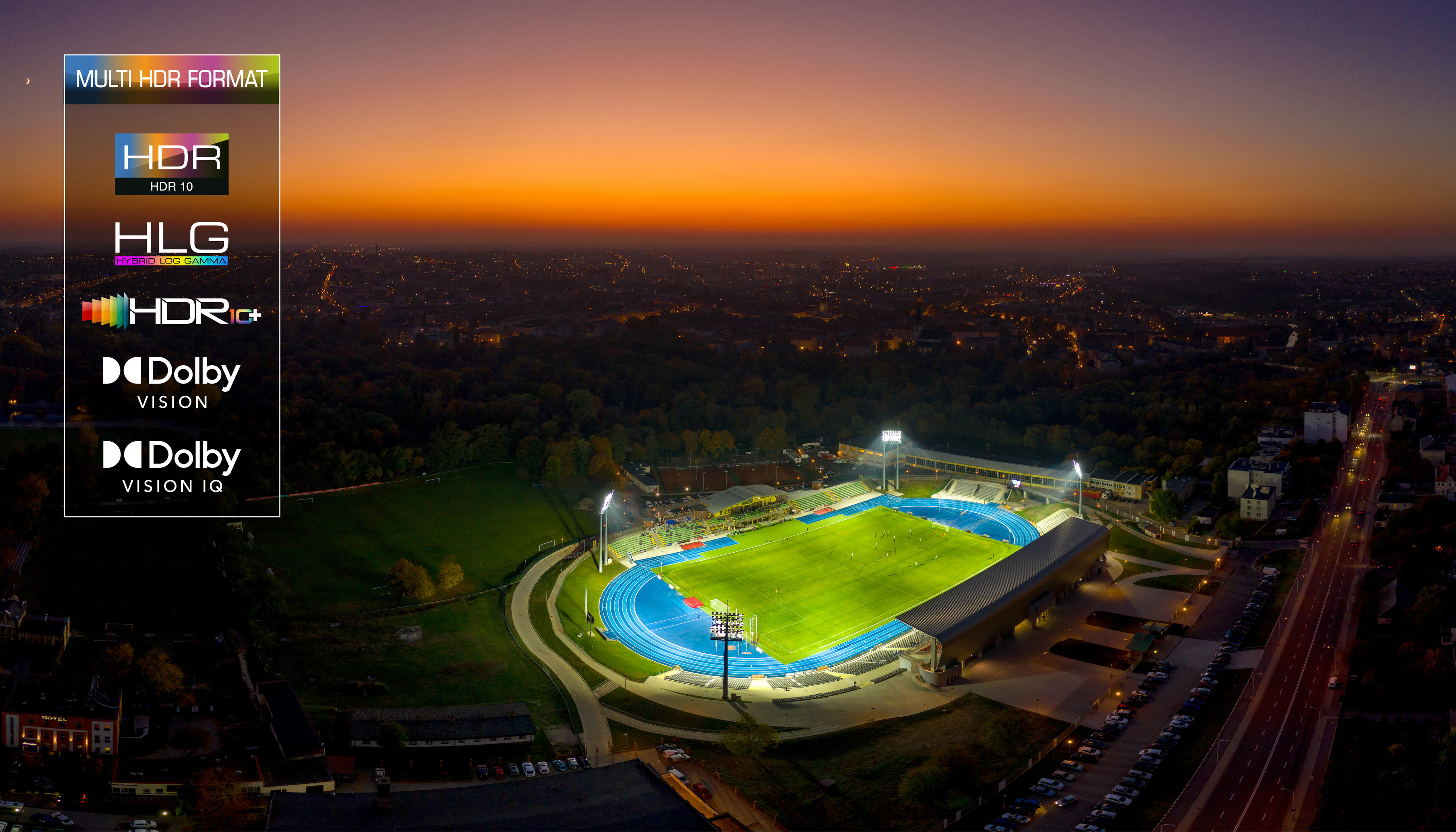 TCL - Jalkapallostadion HDR-tekstillä