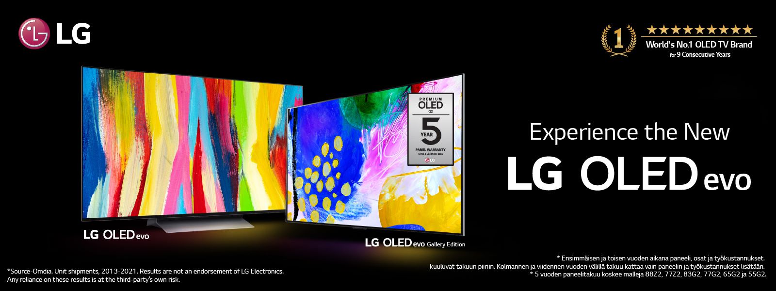 LG OLED - Yläbanneri