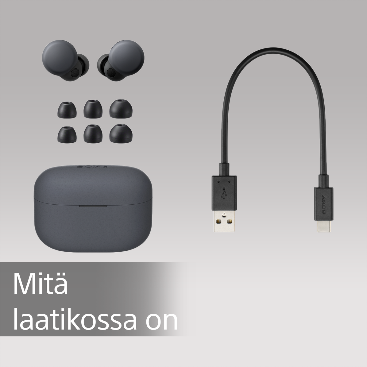 Linkbuds S - Pakkaukseen sisältyy - LinkBuds S-kuulokepakkaus