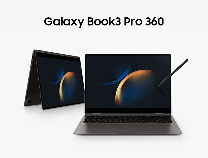 Samsung Galaxy Book3 Pro 360 - täysin taipuva muotoilu