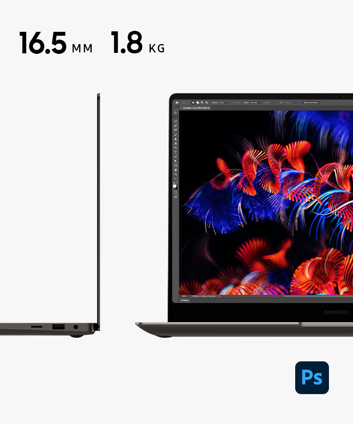 Samsung Galaxy Book3 Ultra -kannettava on niin kevyt, että voit työskennellä sillä missä tahansa
