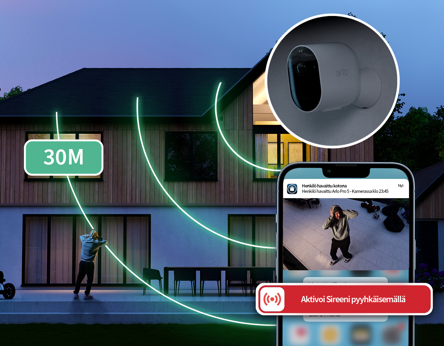 Built-in smart siren