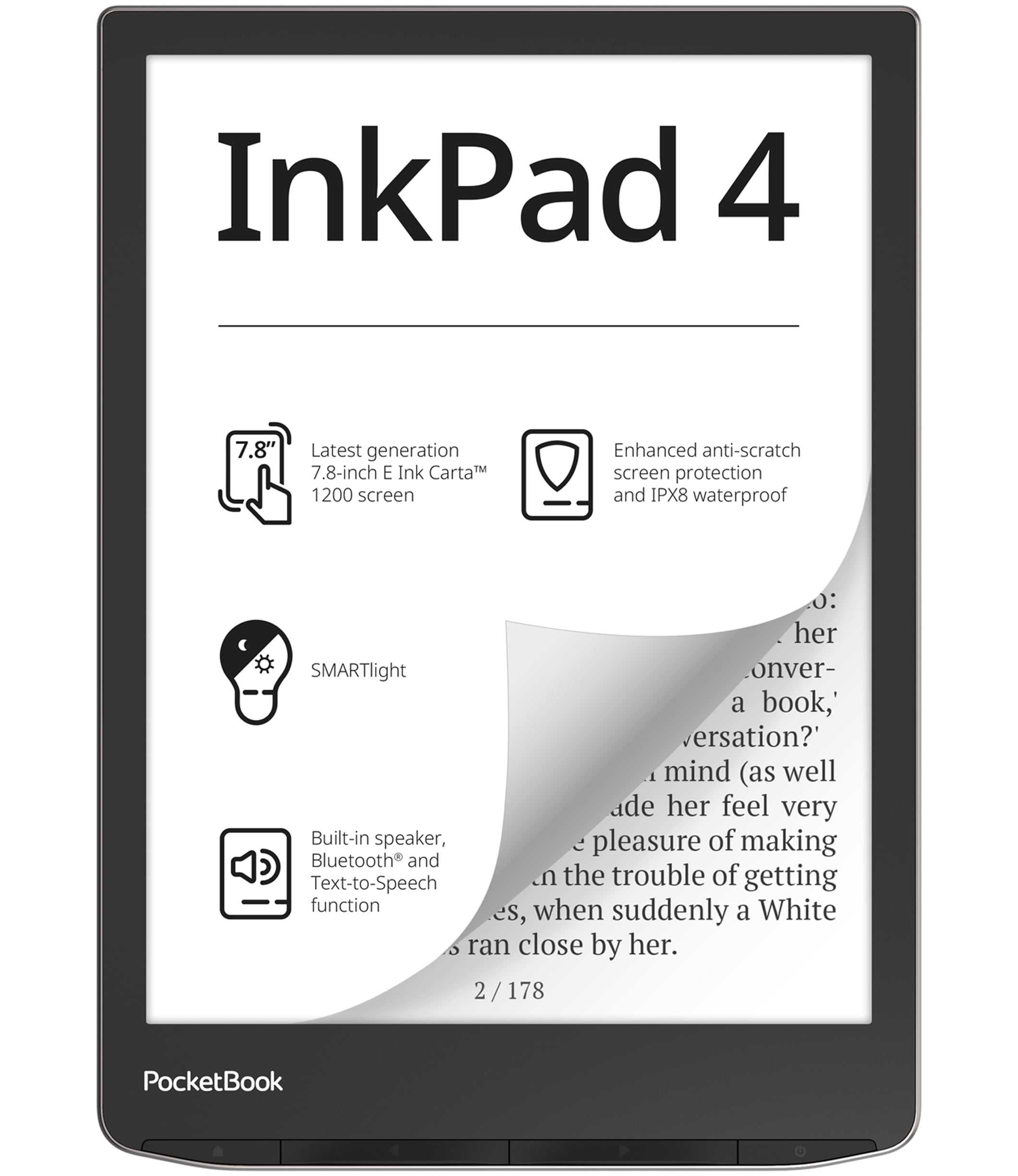 Pocketbook  - E-kirjan lukulaite - Tuotekuva Pocketbook InkPad4 -e-kirjan lukijastaer - Product picture of Pocketbook InkPad 4
