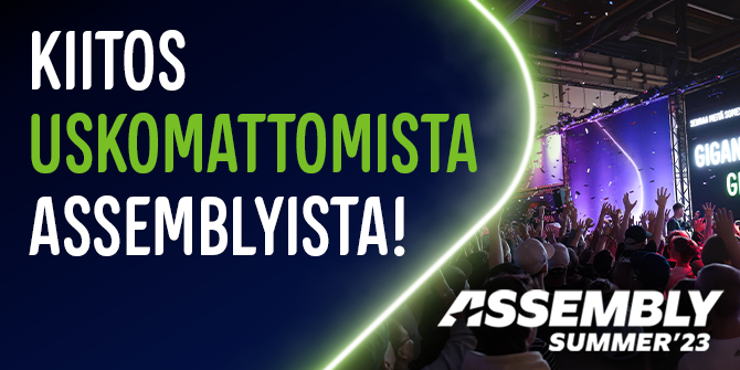 Kiitos uskomattomista assemblyista!