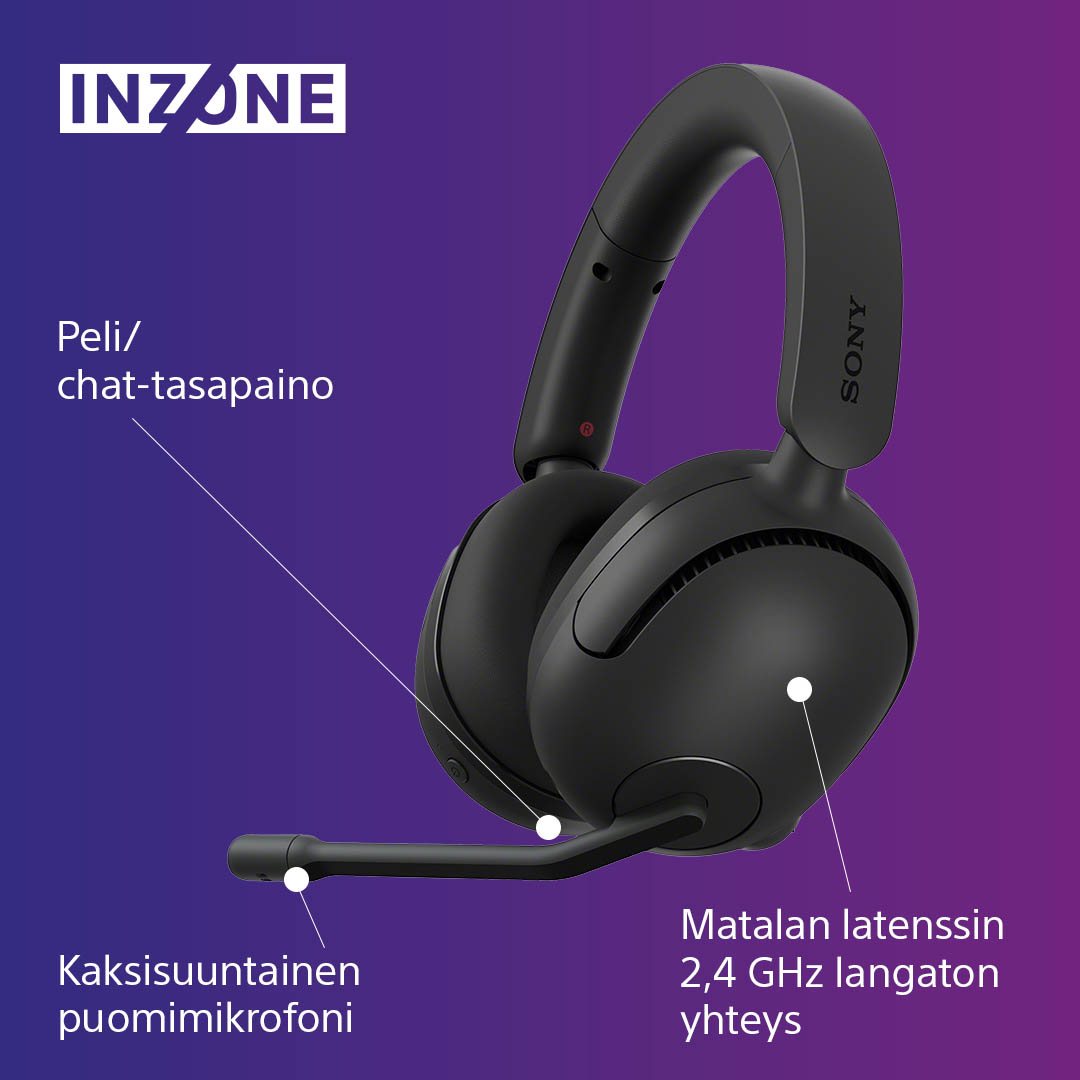 Sony INZONE H5 langattomat pelikuulokkeet ja AI DNN (Deep Neural Network)